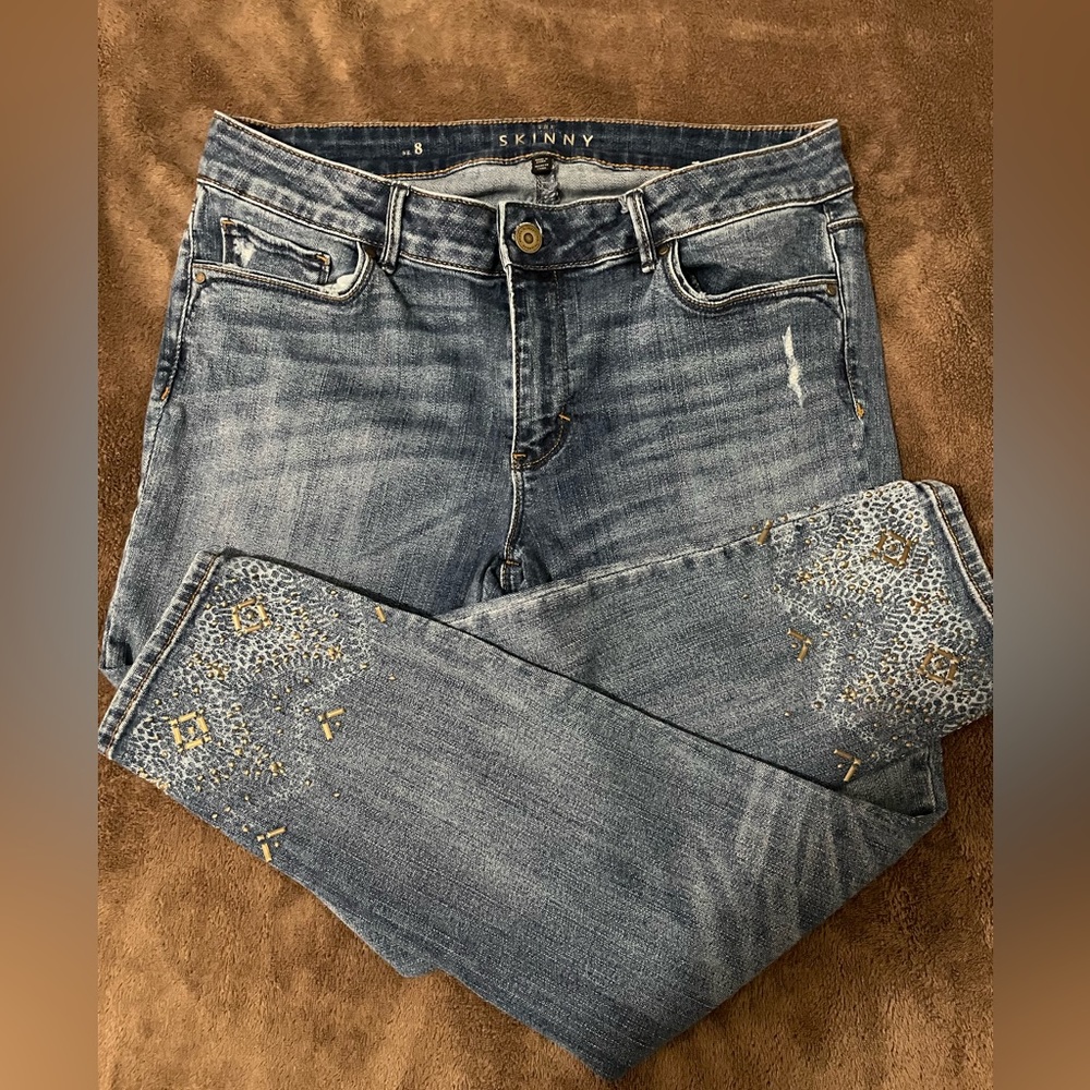 WHBM Cropped Skinny Jeans sz8